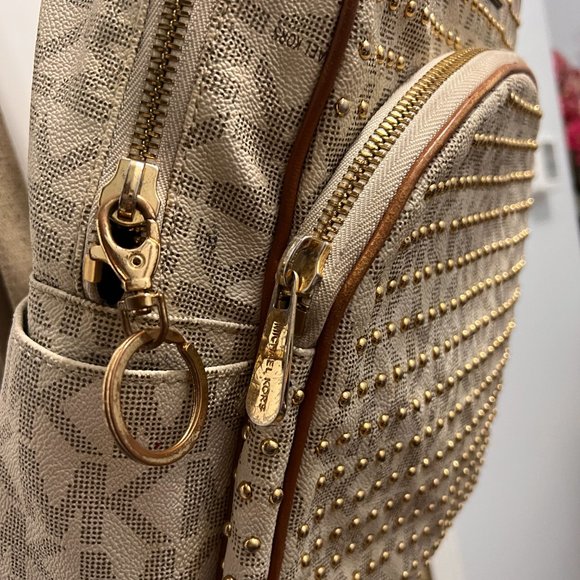 Michael Kors gold studded backpack main image 16